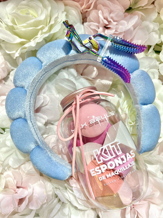 Pack maquillaje celeste